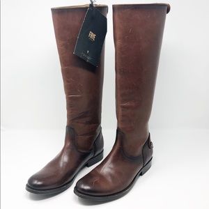 Frye Melissa Button Back Zip Tall Boots Size 6